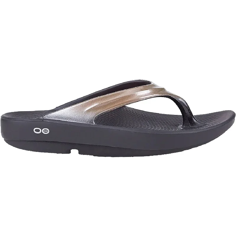 Men's sandals with a padded heelWomen's OOFOS OOlala Luxe Latte Synthetic