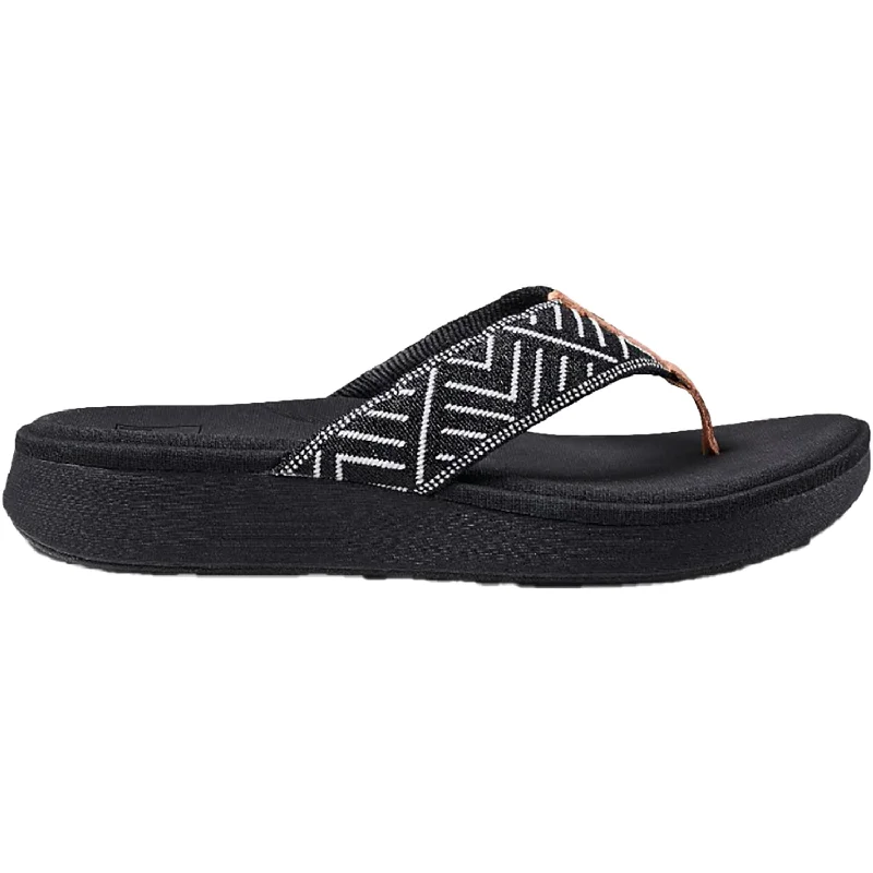 Flip - flop style men's sandals for beach wearWomen's Reef Cushion Cloud TX Black Geo Synthetic