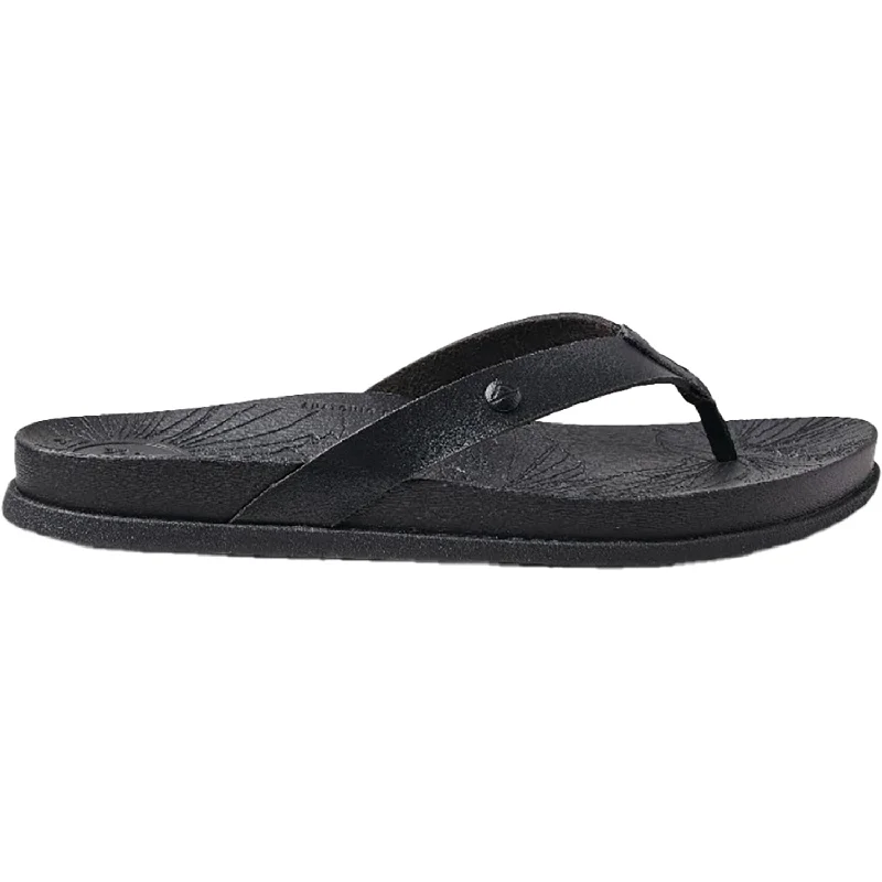 Men's sandals with a durable outer soleWomen's Reef Cushion Porto Cruz Black Night Synthetic