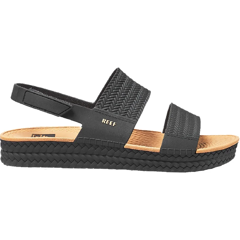 Men's sandals with a durable outer soleWomen's Reef Water Vista Black/Tan Synthetic