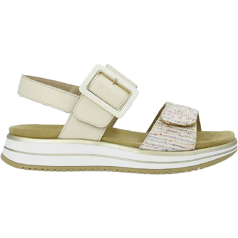 Men's sandals with a cushioned footbedWomen's Remonte D1J53-60 Jocelyn 53 Weiss Multi/Porzellan Leather