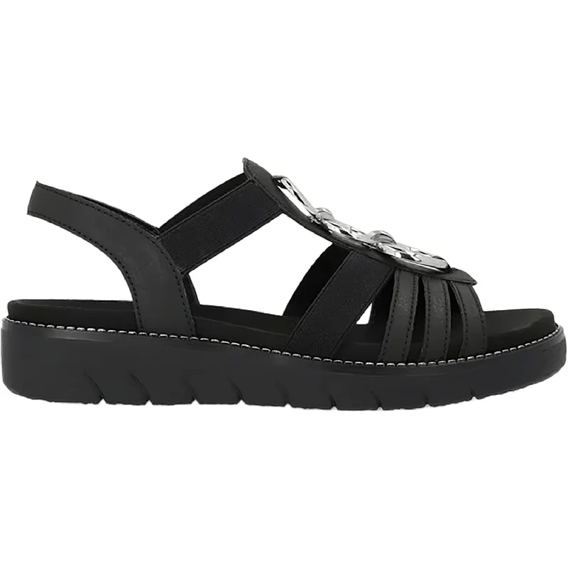 Men's sandals with a wide strap for supportWomen's Remonte D20743-02 Black/Black Synthetic