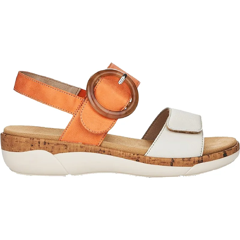 Men's sandals with a shock - absorbing insoleWomen's Remonte R6853-38 Jocelyn 53 Off White/Orange Leather