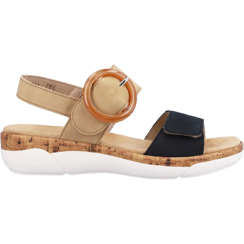 Men's sandals with a pointed toe for a stylish lookWomen's Remonte R6853-60 Jocelyn 53 Pazific/Sand Nubuck