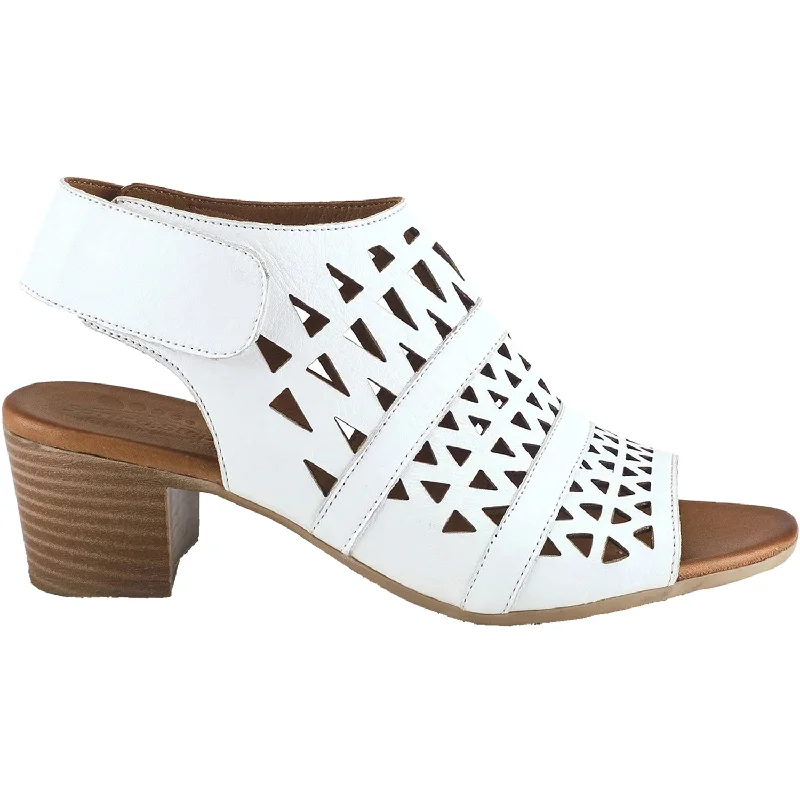 Men's sandals with a cushioned footbedWomen's Spring Step Dorotha White Leather