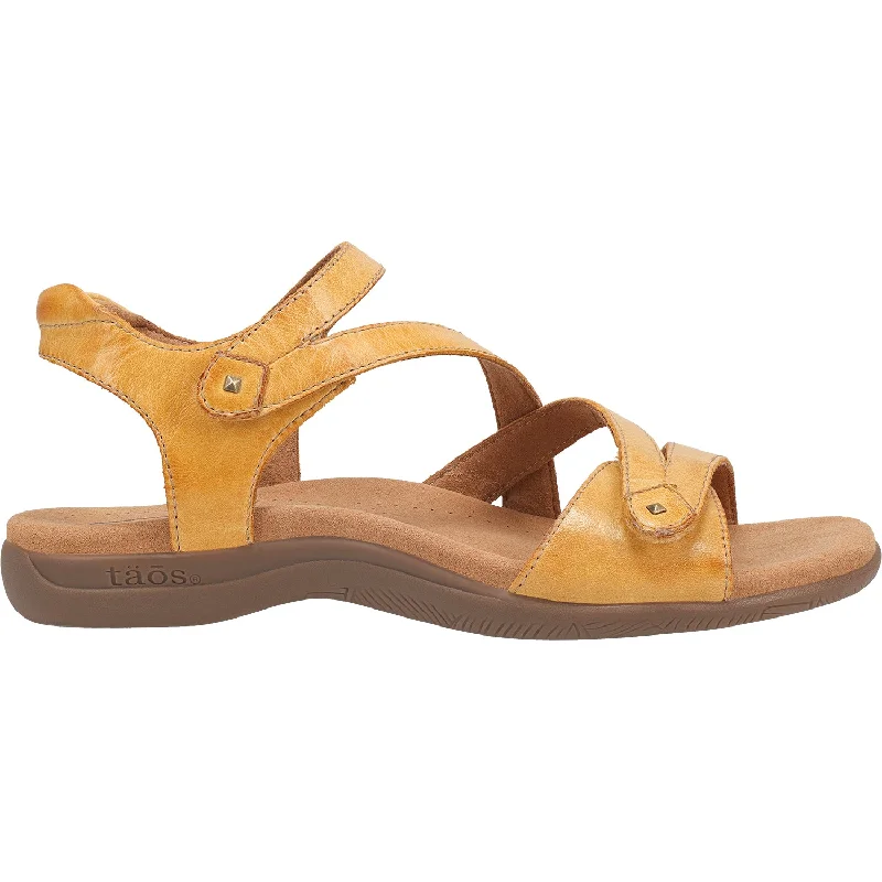 Men's sandals with a contrast stitching detailWomen's Taos Big Time Yellow Leather