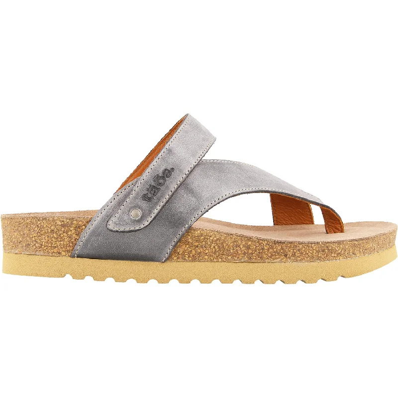 Men's sandals with a perforated leather upper for ventilationWomen's Taos Lola Steel Leather