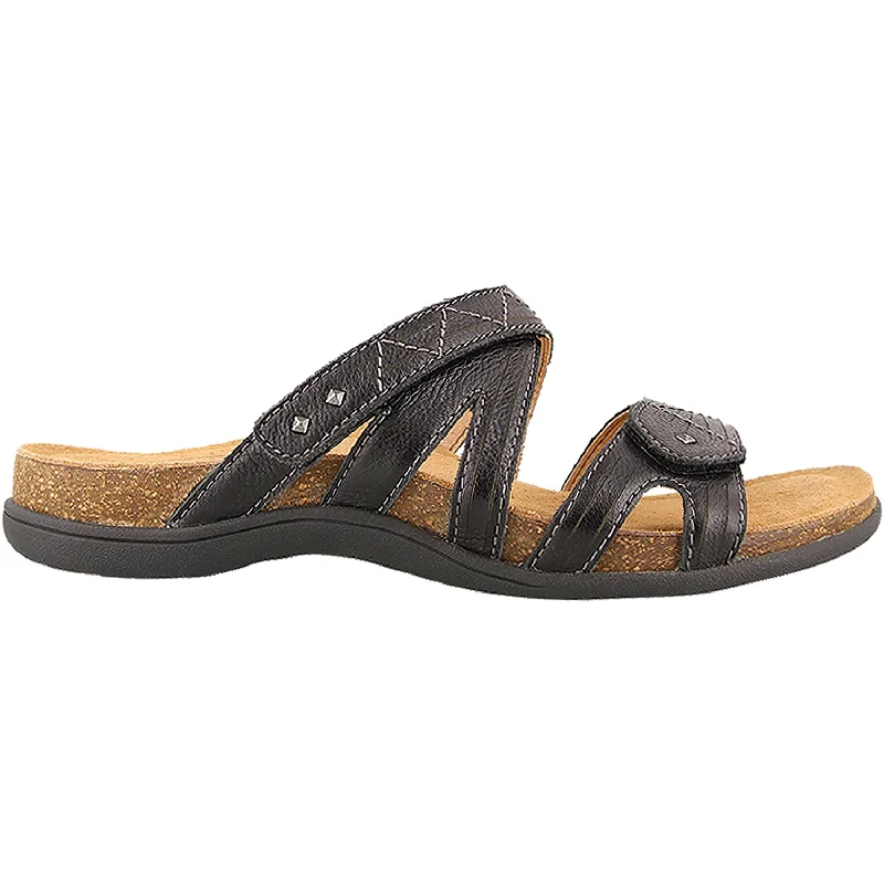 Men's sandals with a toe post designWomen's Taos Premier Black Leather