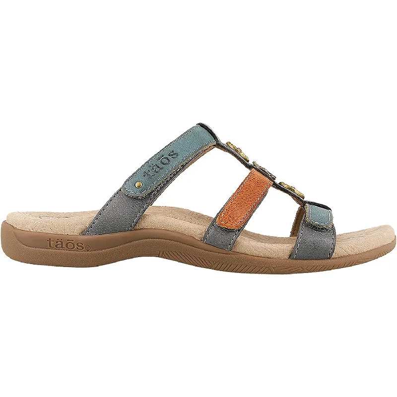 Flip - flop style men's sandals for beach wearWomen's Taos Prize 4 Teal Multi Leather