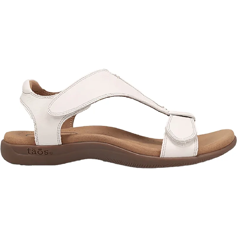 Men's sandals with a contrast stitching detailWomen's Taos The Show White Leather