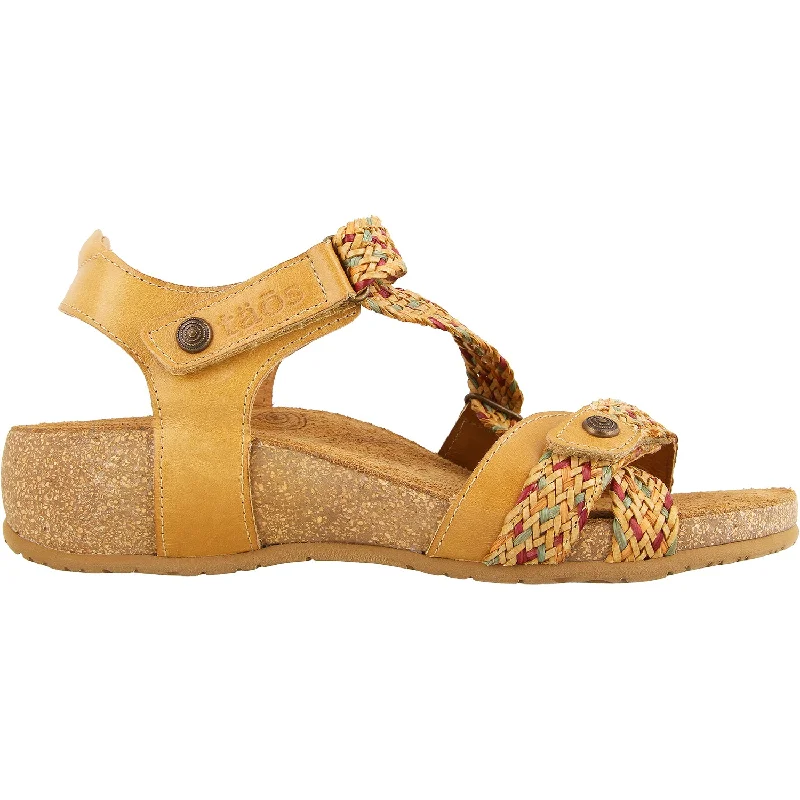 Men's sandals in a neutral color like black or brownWomen's Taos Trulie Tan Multi Leather