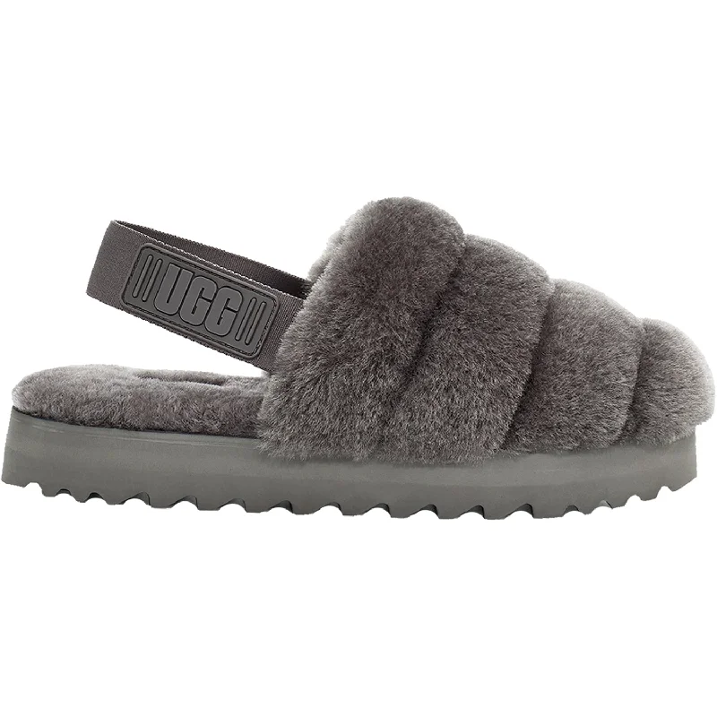 Men's sandals with a contrast stitching detailWomen's UGG Super Fluff Charcoal Sheepskin