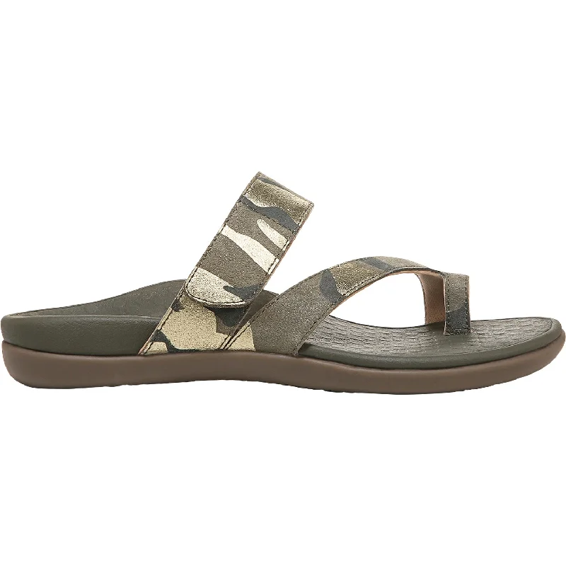 Men's leather sandals with an adjustable strapWomen's Vionic Morgan Olive Camo Suede