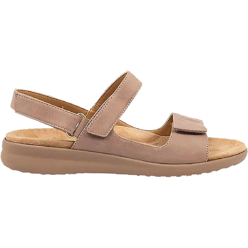 Men's sandals with a perforated leather upper for ventilationWomen's Ziera Benji Taupe Leather