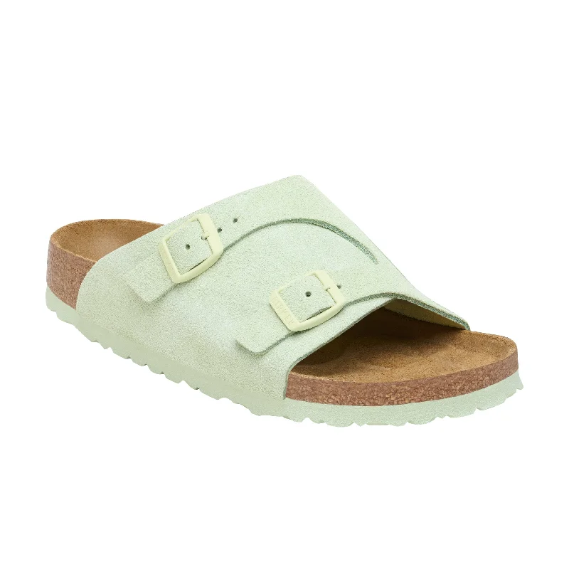 Men's sandals in a neutral color like black or brownZurich Faded Lime Suede Leather