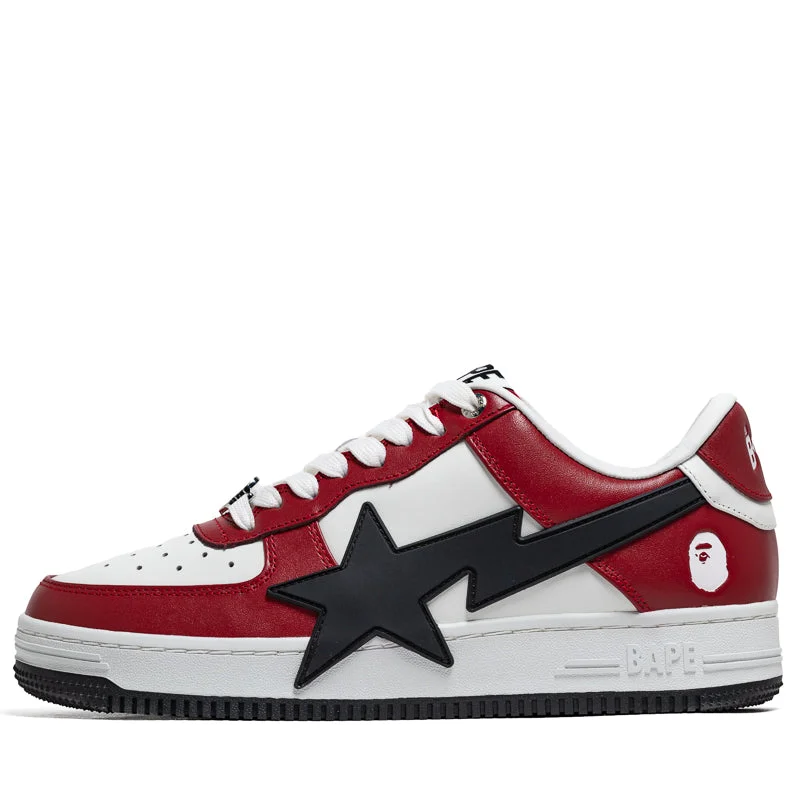 Men's low - profile tennis sneakers for a sleek lookA Bathing Ape Bape Sta OS #2 OS - Red