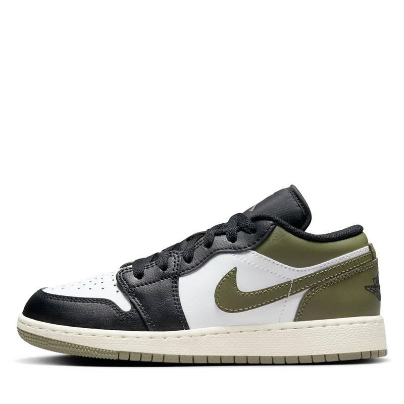 Men's memory - foam insole sneakers for added comfortAir Jordan 1 Low (GS) - Black/Medium Olive