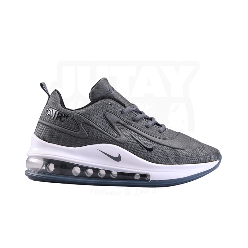 Men's black canvas sneakers with a red soleAIRMAX RUN PLUS - GREY