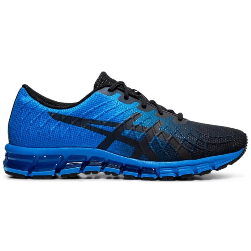 Men's leather - and - mesh combination sneakers for style and functionMen's Asics Gel-Quantum 180 4 'Black/Electric Blue'