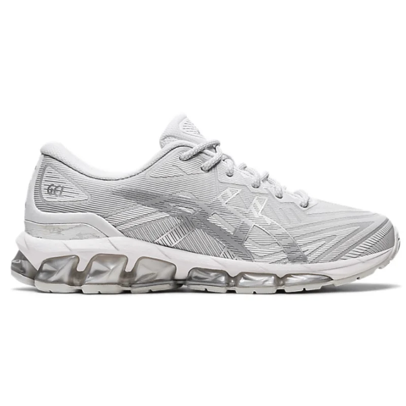 Men's leather - and - mesh combination sneakers for style and functionWomen's Asics Gel-Quantum 360 7 VII 'White/Pure Silver'