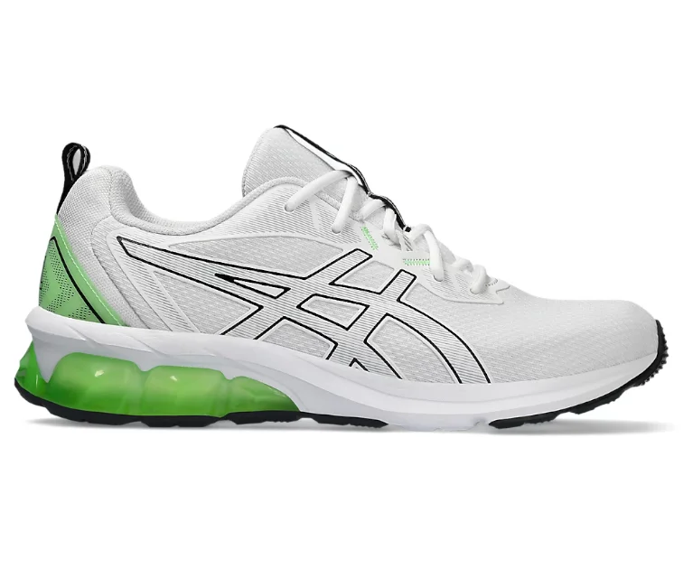 Men's soccer - inspired sneakers with a studded soleAsics Gel Quantum 90 4 (White/Bright Lime)