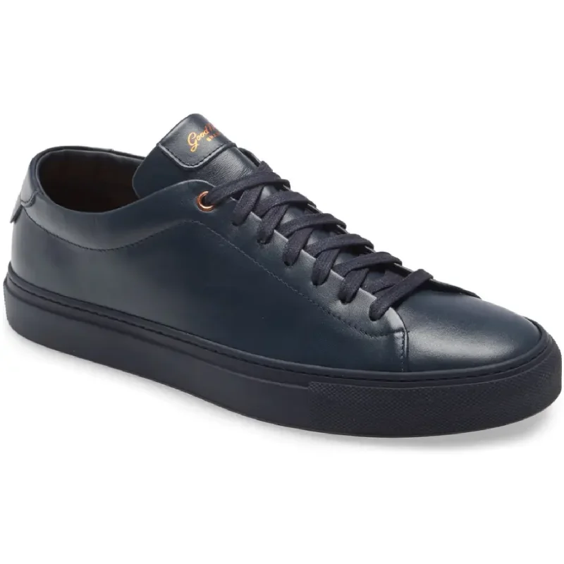 Men's high - top leather sneakers with a zip - up sideEdge Sneaker (Navy)