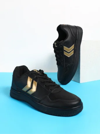 Men's lifestyle sneakers with a premium material constructionFirefly Casual Men'S Black/Gold Sneaker