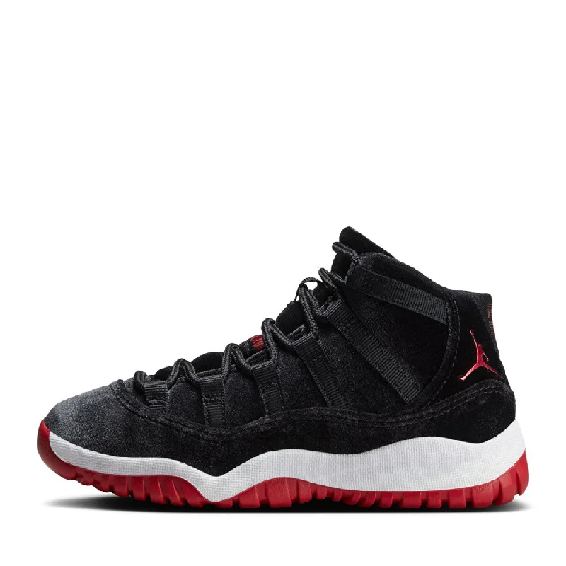 Men's high - end luxury sneakers with hand - stitched detailsJordan 11 Retro 'Bred Velvet' (PS) - Black/Gym Red