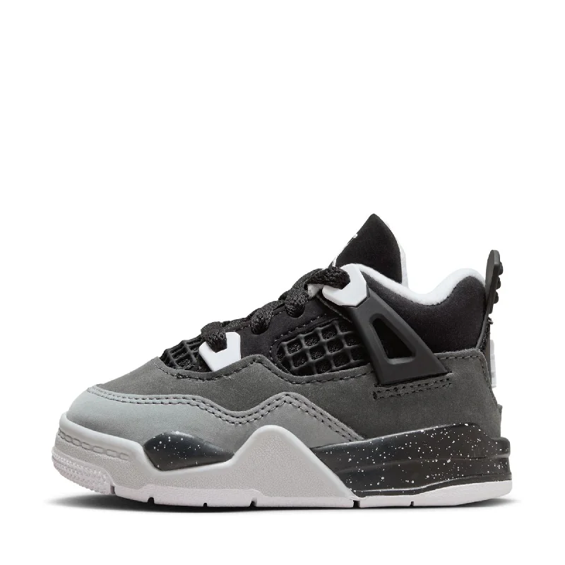 Men's hiking sneakers with a high - traction soleJordan 4 Retro 'Fear' (TD) - Black/White