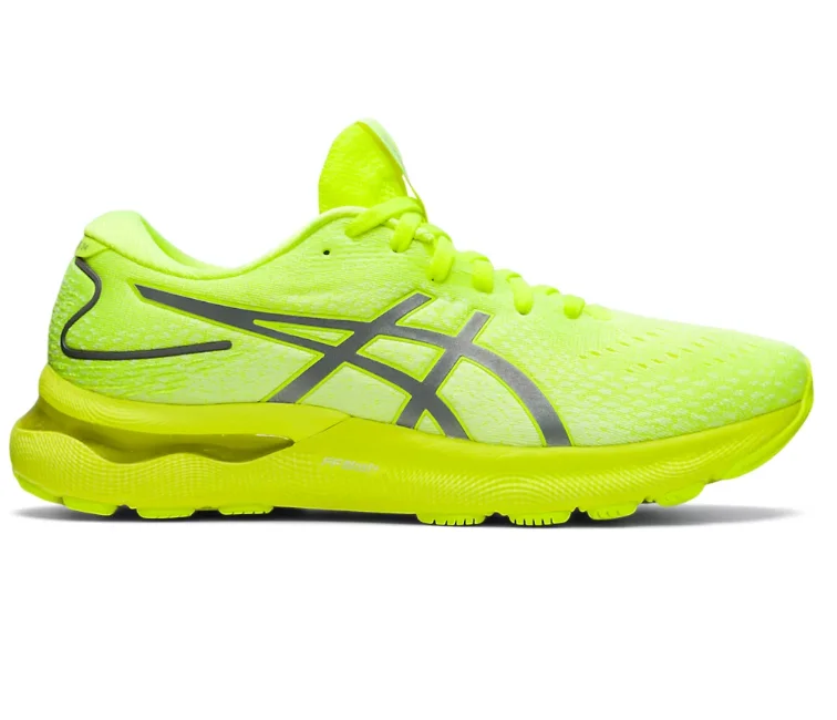 Men's retro - inspired basketball sneakers with a high - top designMen's Asics Gel Nimbus 24 Lite-Show (Safety Yellow)