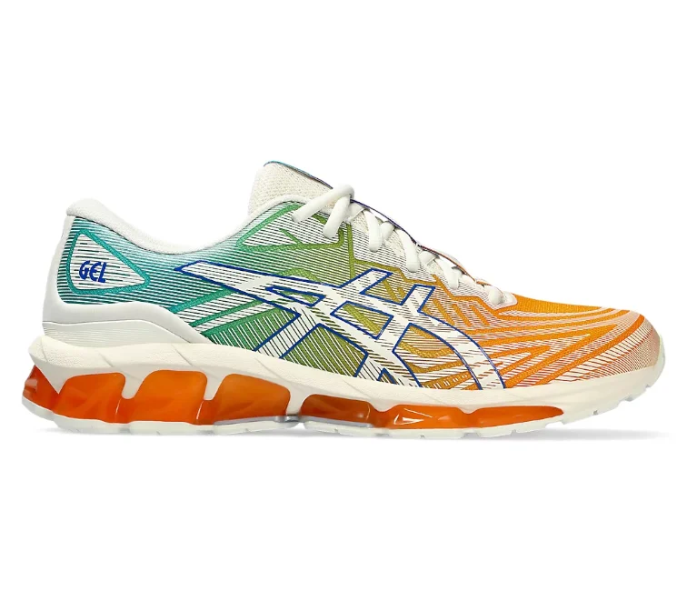 Men's narrow - width sneakers for a snug fitMen's Asics Gel-Quantum 360 7 (Cream/Bengal Orange)