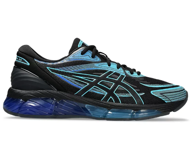 Men's soccer - inspired sneakers with a studded soleMen's Asics Gel-Quantum 360 8 (Black/Aquarium)