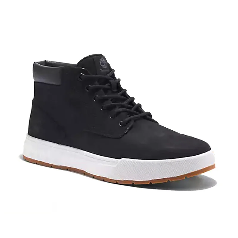 Men's slip - on sneakers with elastic side panelsMen's Maple Grove Leather Chukka Black Nubuck