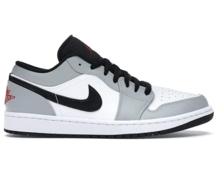 Men's breathable mesh running sneakers with reflective detailsMen's Nike Air Jordan 1 Low (Light Smoke Grey)