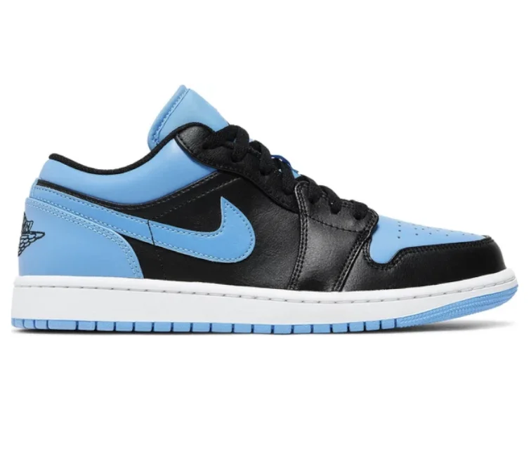 Men's retro - inspired basketball sneakers with a high - top designMen's Nike Air Jordan 1 Low (UNC Black Toe)