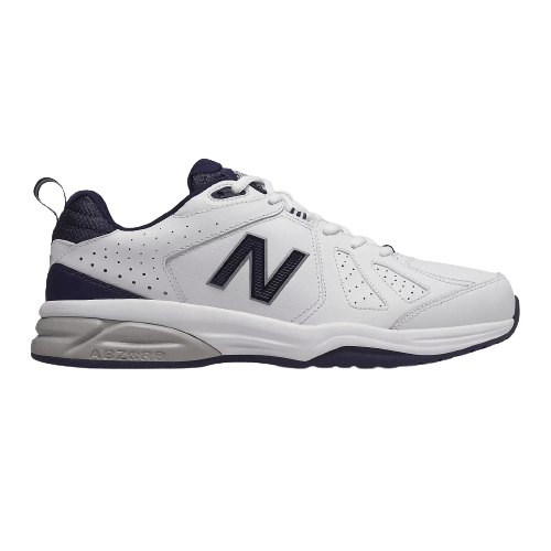 Men's sneakers with a removable insole for easy cleaningNEW BALANCE MEN'S 624V5 WHITE/NAVY SHOE (2E WIDE)