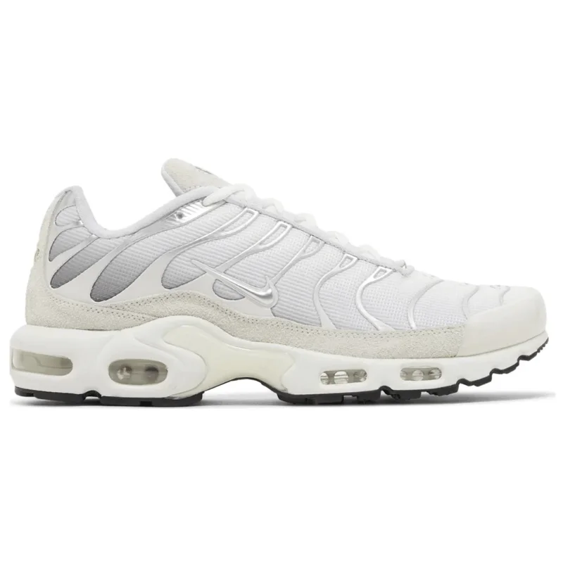 Men's basketball sneakers with ankle supportMen’s Nike AirMax Plus TN 'Pure Platinum/Metallic Silver’