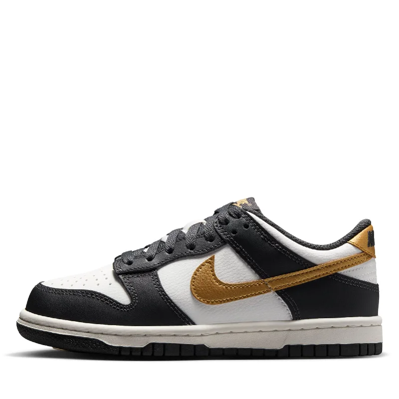 Men's breathable sneakers for hot summer daysNike Dunk Low (GS) - Summit White/Metallic Gold