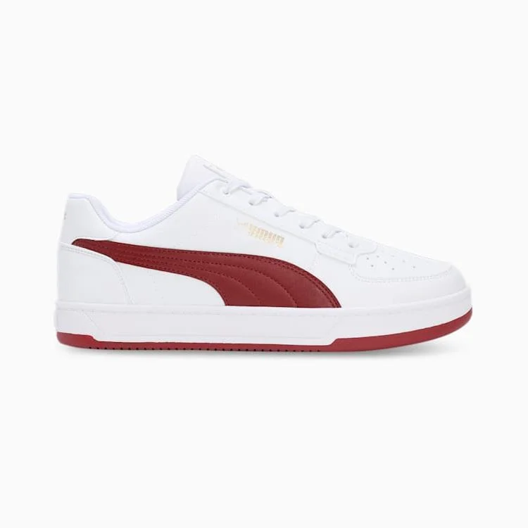 Men's tennis sneakers with a non - slip outsolePUMA MEN'S CAVEN 2.0 WHITE/RED SNEAKER SHOES