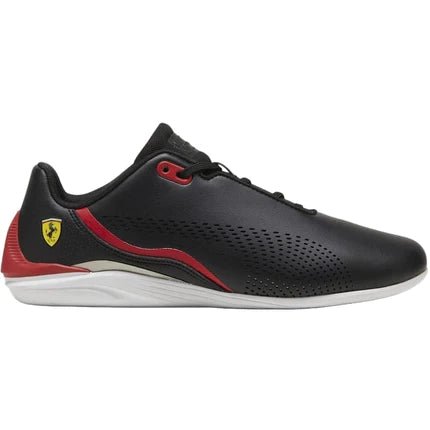 Men's leather - and - mesh combination sneakers for style and functionPUMA MEN'S FERRARI CAT BLACK SHOES