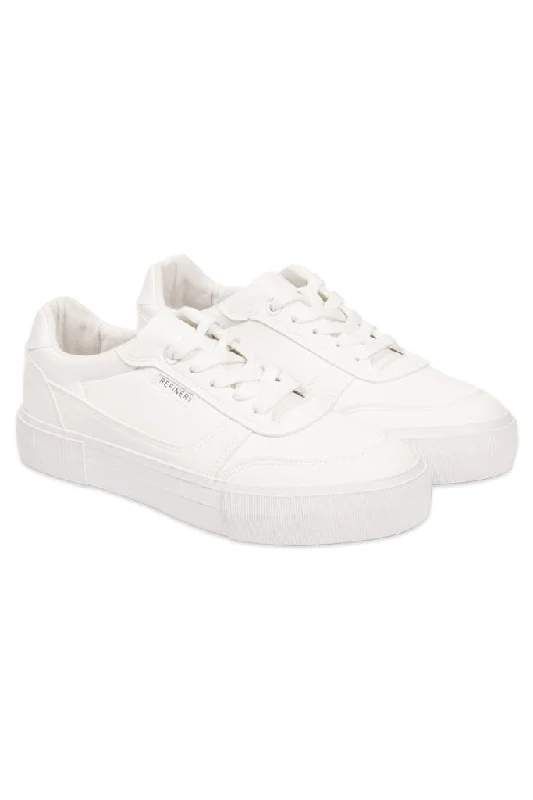 Men's fashion - forward sneakers with a unique tongue designCourt Sneaker _ 154126 _ White