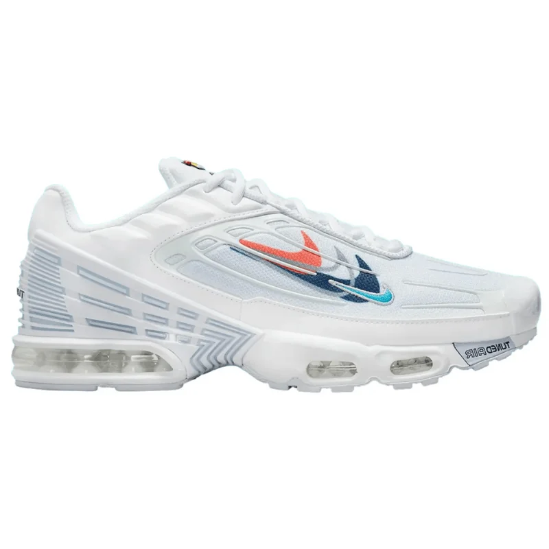 Men's sneakers with a removable insole for easy cleaningMen’s Nike AirMax Plus III TN3 ‘White/Midnight Navy’ (Quad Swoosh)