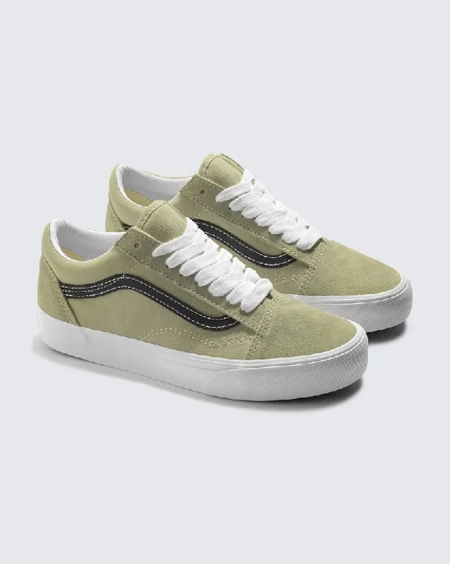 Men's adjustable - strap sneakers for a customized fitVANS MEN'S OLD SKOOL ELM GREEN SNEAKER SHOES