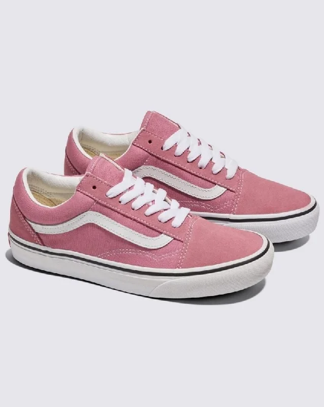 Men's low - profile tennis sneakers for a sleek lookVANS MEN'S OLD SKOOL PINK SNEAKER SHOES