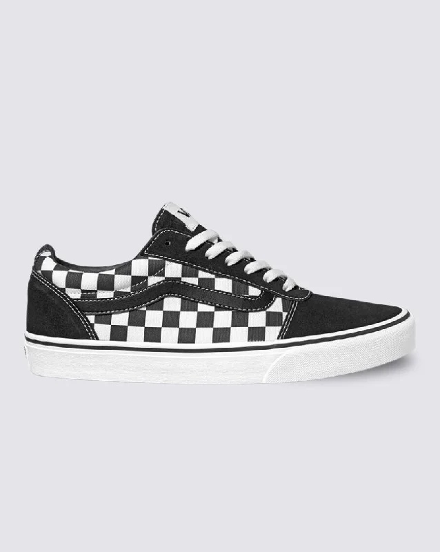 Men's chunky - sole sneakers for a trendy lookVANS MEN'S WARD LO CHECKERED BLACK/WHITE SHOE