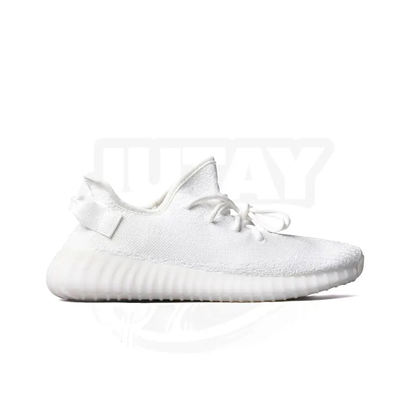 Men's leather - and - mesh combination sneakers for style and functionYEEZY V2- TRIPLE WHITE