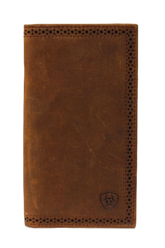 Men's western boots with a scalloped edge and a pull - on strapAriat Brown Rodeo Wallet