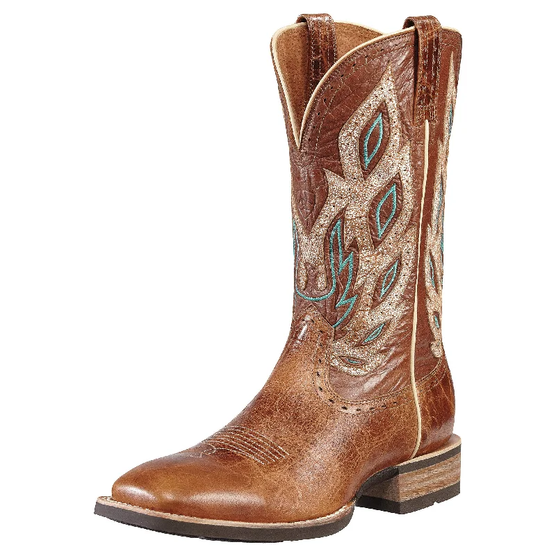 Men's western boots with a leather lining and a padded insoleAriat Nighthawk (Beasty Brown)