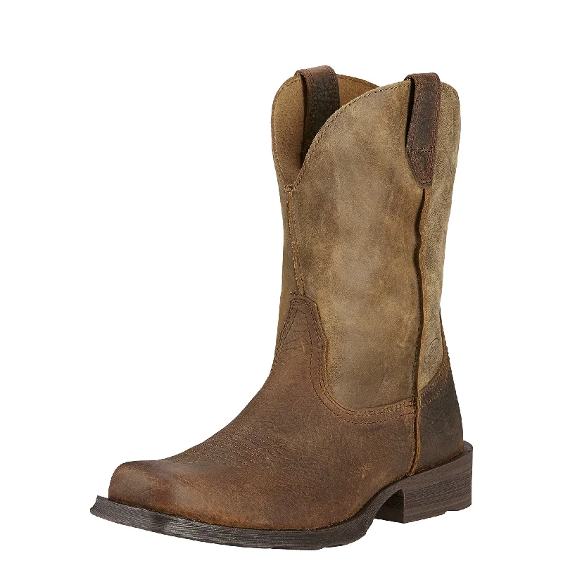 Men's western boots with a rubber sole for traction on various surfacesAriat Rambler (Earth)