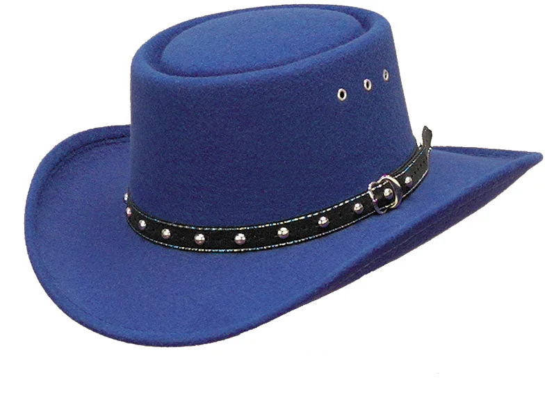 Men's western boots with a high - quality leather upper and a suede liningBFF-32ROYAL - Royal Faux Felt Gambler Hat - Elastic